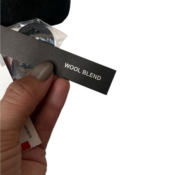 NWT LIZ CLAIBORNE MENS BLACK WOOL BLEND W/ PLAID SCARF ATTACHED PEACOAT SIZE M - Picture 9 of 12